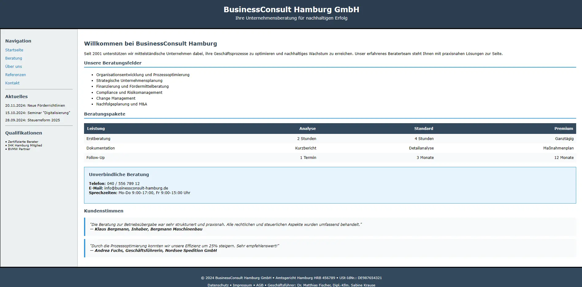 Alte Corporate Website